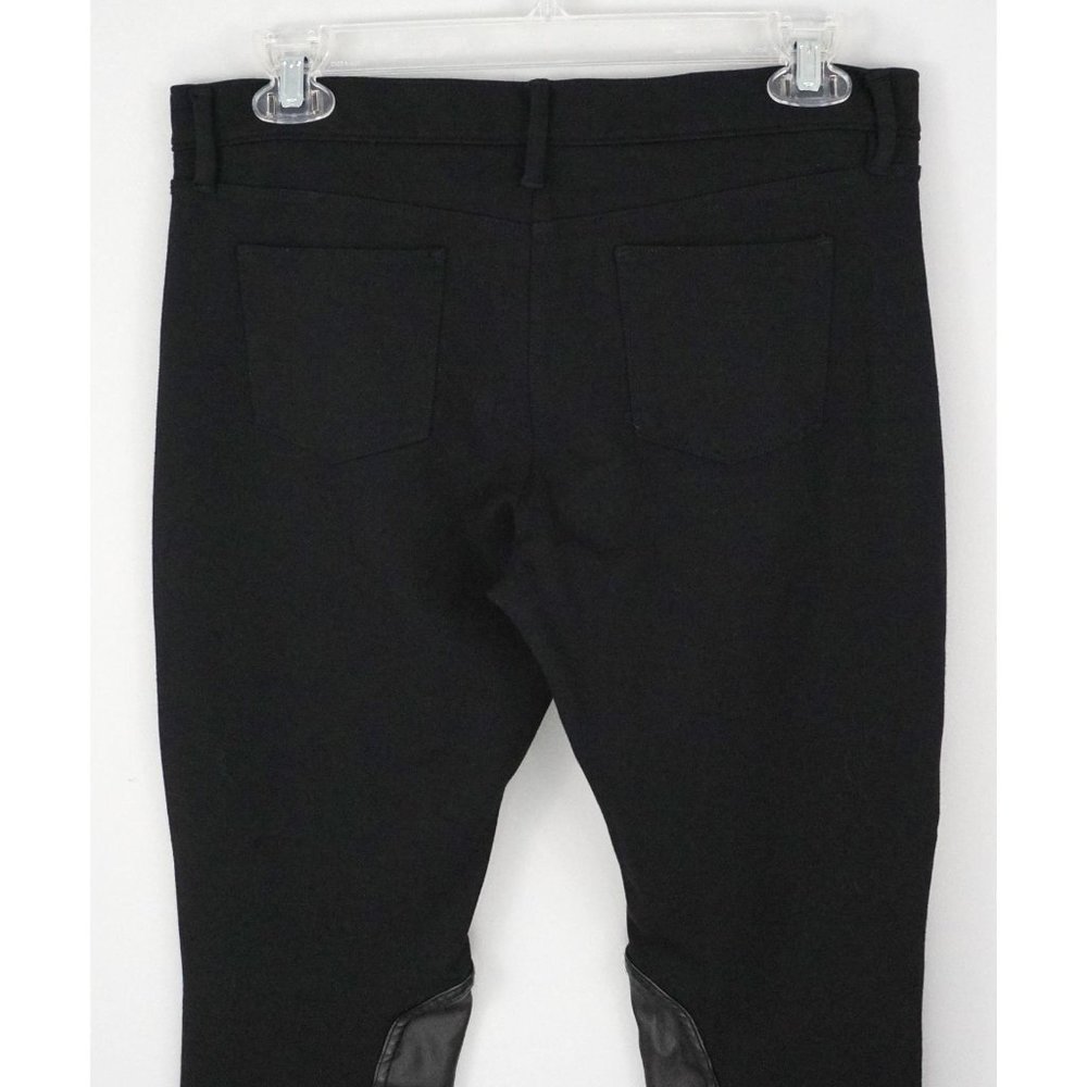 J. CREW Gigi Ponte Black Faux Leather Stretch Pant - Picture 3 of 6